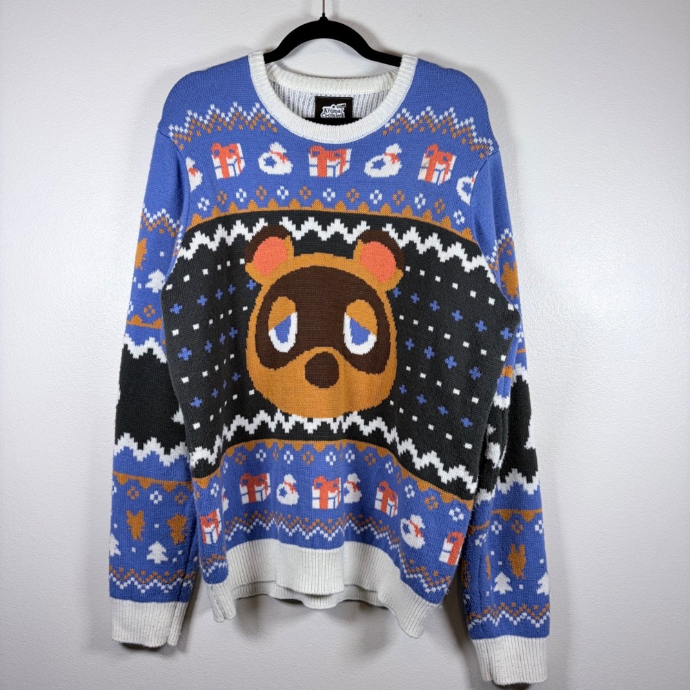 Animal Crossing Tom Nook Holiday Sweater Mens 2X Geeknet Nintendo New Horizons